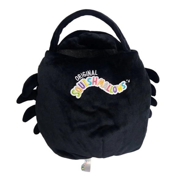 12” Bella Squishmallow Treat Pail Halloween Eight Legged Black Spider! NWT - Picture 2 of 5